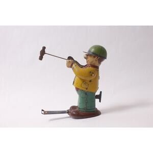 Rare Showa Blackswith Wind-up Tin Toy Japan Retro Incomplete ~ 260302-WH 1010